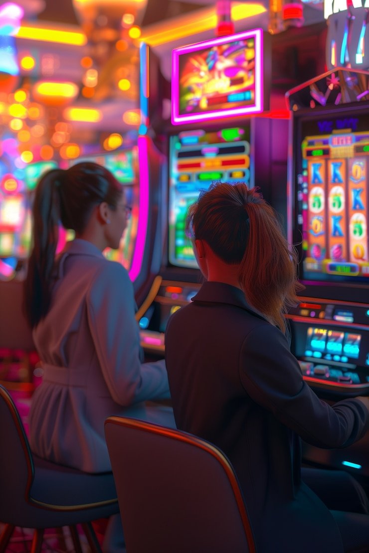 Meja baccarat dealer langsung dengan kartu yang ditampilkan di layar royalgacor
